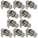 10 Pack of Pro-Grade Classic Passage Hallway Closet Door Knobs Handles, Satin Nickel