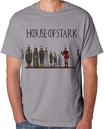 Games of Thrones Funny House of Stark and Iron Man for Men T-Shirt