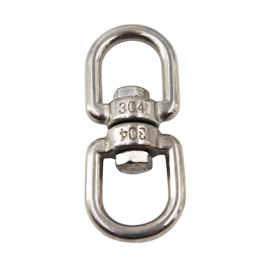304 Stainless Steel Eye To Eye Swivel Ring,M12 1/2"Key Ring Keychain Connectors For Anchor Chain