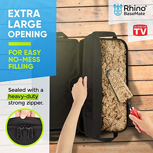 Rhino Detachable Umbrella Base Weight, 18" ~ Fits Any Offset, Cantilever & Any Outdoor Patio Umbrella Stand ~ Easy Set up (Black)