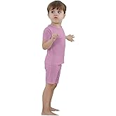 GUISBY Rayon of Bamboo Baby Toddler Kids Girls Boys Soft Short Pjs Cool Summer Pajamas 2pcs Sets