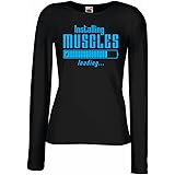 T Shirt Women Muscle Works Clothing - Weightlift, for Muscle Growth Masters, Vintage Design Anytime Fitness Apparel