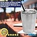 UpPeak 8.5 oz. Stainless Steel Cups with Clear Lids and Plastic Straws, 2 Pack, Double Walled Insulated for Hot and Cold Drinks, Travel Tumblers for Coffee, Cold Brew, Water or Smoothies