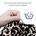 Bluetooth Wireless Headband Headsets, LC-dolida Bluetooth Music Sleep Headphones Sports Headbands Built-In Speakers Microphone for Workout, Crossfit, Running, Yoga, Leopard-Brown