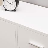 Panana Sideboard Storage Cupboard Cabinet Unit with Doors and Drawers White view 9