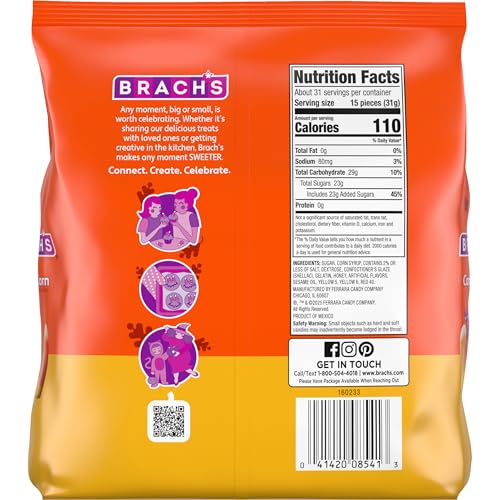 BRACH’S CLASSIC CANDY CORN, HALLOWEEN CANDY, CLASSIC FALL TREATS, 34 OUNCE BAG