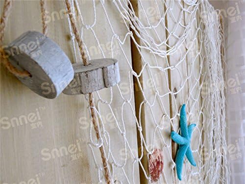 Edtoy Home Big Fishnet Windchime & Hanging Decoration Wall Stickers Curtains Crafts Mediterranean Style 100 200 cm (blue)