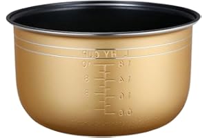 Lawnoval Rice Cooker Inner Pot Replacement with Non- Coating and Measurement Marks, Aluminum Alloy, Various Rice Cooker Model