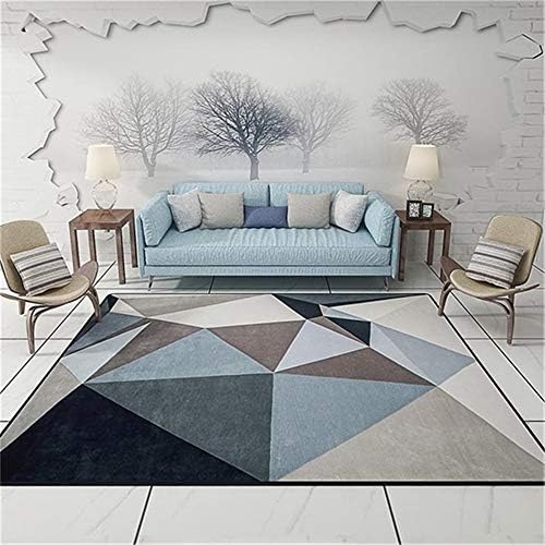 GRENSS Modern Scandinavian Triangles Geometric Parlor Living Room Decorative Carpet Floor Door Mat Pad Bathroom Kitchen Area Rug Grey,triangles grey,45x70cm 18x27inch