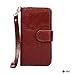 Case for iPhone 5C, xhorizon TM FLK Premium Leather Folio Case [Wallet Function] [Magnetic Detachable] Fashion Wristlet Purse Soft Flip Multiple Card Slots Case Cover for iPhone 5C (Coffee)