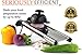 Chef's INSPIRATIONS Premium V-Blade Mandoline Slicer, Cutter, Julienne and Grater. Best For Slicing Food, Fruit and Vegetables. Includes 6 Inserts, Cleaning Brush, Blade Safety Sleeve. Stainless Steel