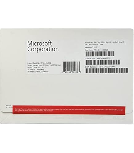 マイクロソフトウィンドウズサーバー 2022 日本語版 Standard Amazon.com: Microsoft Windows Server Standard 2022 : Electronics
