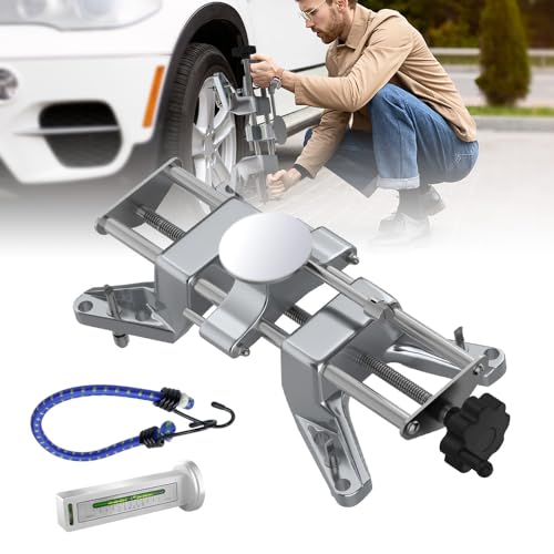 Photo 1 of ruiru bro 1pcs Wheel Alignment Clamp Tool,Wheel Clamp Alignment & Magnetic Adapter for Accurate Camber and Caster Gauges,Camber Alignment Tool for 12-25 Inch Rims,Wheel Alignment Tools Automotive Kit