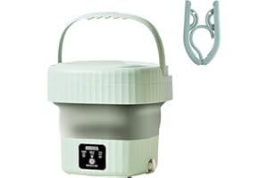 BESDAS Portable washing Machine,Folding Mini Washing Machine Sterilization Drying Washing Machine for Baby Clothes, Underwear or Small Items, Apartment, Dorm, Camping, RV Travel laundry Green