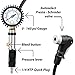 CycloSpirit Universal Bicycle Tire Inflator Gauge with Auto-Select Valve Type - Presta and Schrader Air Compressor Tool