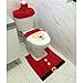 Santa Toilet Seat Cover and Rug Set Christmas Bathroom Sets for Christmas Decorations by NICEXMAS