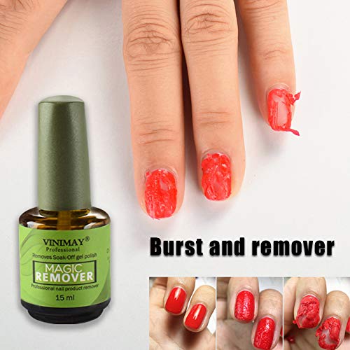 Amazon Paulcans ネイルジェルリムーバー15ml高速除去無毒ソークオフジェルポリッシュリムーバー