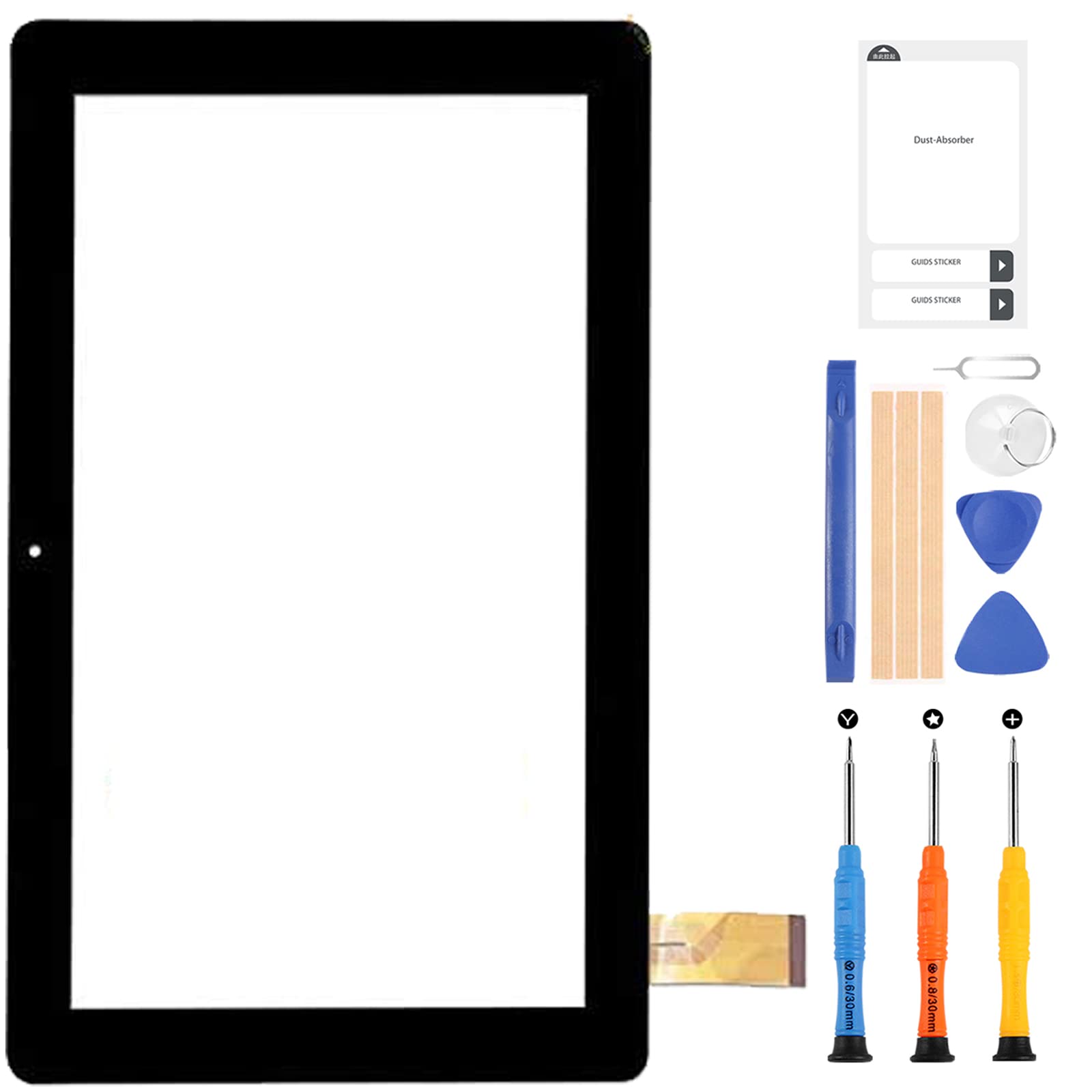 LADYSON for 10.6'' Dragon Touch X10 Octa Core Tablet Touch Screen Digitizer Replacement Repair Parts Kits