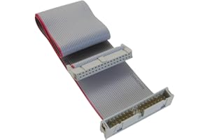 CABLESONLINE.COM ATLANTIC COMPUTERTECH CablesOnline, 12-inches 34-Pin (2x17) 2.54mm-Pitch IDC 34-Wire Flat Ribbon Extension Cable, FR-3412M