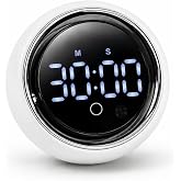 Voice-Controlled Digital Kitchen Timer with Large LED Display, Visual Countdown &amp; Count-Up Timer, Magnetic Back for Cooking, Baking, Classroom, Fitness, Studying and Teaching, Easy to Use for Kids