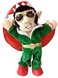 Chantilly Lane Elfis The Rocker Sings Santa's Back in Town, 13”