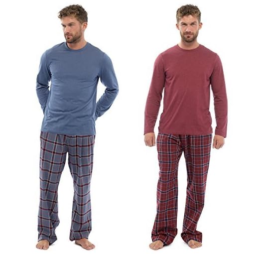 Uomo-Set-Pigiama-Maglione-A-quadri-Tessuto-Pantaloni-PJ-Notte-Abbigliamento-Casual-pigiama