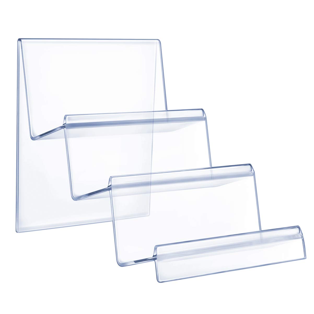 Photo 1 of TOPBATHY 3 Tier Clear Acrylic Wallet Display Stand Holder Handbag Purse Display Stand Jewelry Stand Cosmetic Display Racks for Cosmetic Perfume Jewelry Sunglasses Handbag