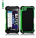 32nd Shock proof defender heavy duty tough case cover for Blackberry Z10, including screen protector, cleaning cloth and touch stylus - Green