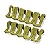 10PCS Clothes Hanger Link Mini Creative Flocking Hook Closet Organizer (Light green)