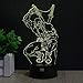 3D Optical illusion Squat Deadpool Night Desk Table Light Lamp Home Childrenroom Office Party Theme Decoration Birthday Holiday Gift by HUI YUAN