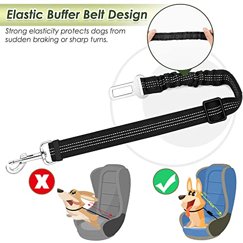 SlowTon Dog Car Harness Seat Belt Set, Dog Vest Harness for Car