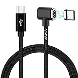 VIMVIP Magnetic USB C Charging Cable 5FT Compatible with Macbook Braided Strong Magnet Type C Fast Charger Cord L Side Interface Replacement for Macbook 15/16/Pro,Moto Z,Samsung S8