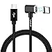 VIMVIP Magnetic Type C Charging Cable 5 FT MacBook Braided Strong Magnet USB-C to USB Type C Magnetic Fast Charger Cord with L Side Insert Design for MacBook 15/16/Pro 16, Moto Z, Samsung S8