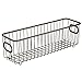 mDesign Metal Bathroom Storage Organizer Basket Bin - Farmhouse Wire Grid Design - for Cabinets, Shelves, Closets, Vanity Countertops, Bedrooms, Under Sinks - Long - Bronze