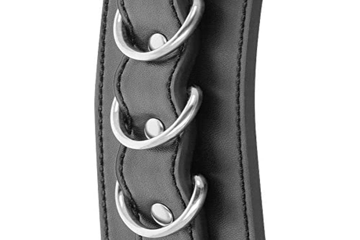 Darkness Darkness Adjustable Black PU Leather Ankle Cuffs 80g