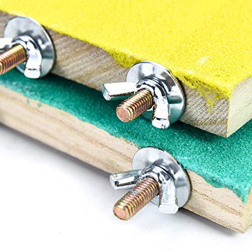 Vumdua 4 Pcs Bird Perch Stand Toy, Wood Parrot Perch Stand Platform Paw Grinding Stick, Bird Cage Accessories Exercise Toys for Cockatiels Budgies Parakeet