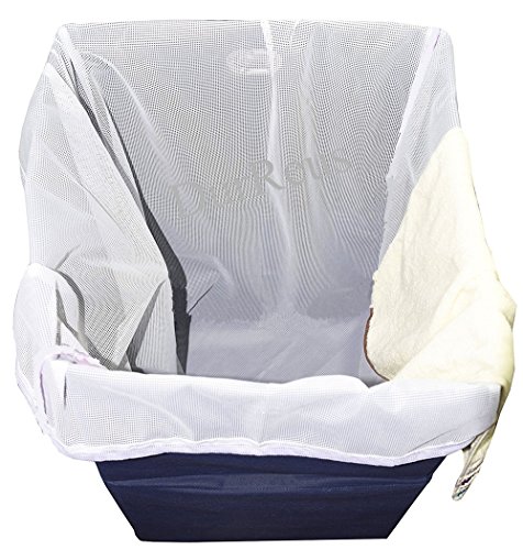 3 Pack White Drawsting Hanging Laundry Bags(1 X-Large,1 Medium,1 Small)Thicken Durable Sturdy Collapsible Fine Mesh Wash Bag Organizer Clothes Washing Machine Aid - Thumbnail 3
