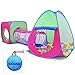 Children and Kids Pop Up Play House, Tent and Tunnel Tube 3 Pieces in 1 Toddler Toy for House, Indoor, Outdoor, Garden and Snow