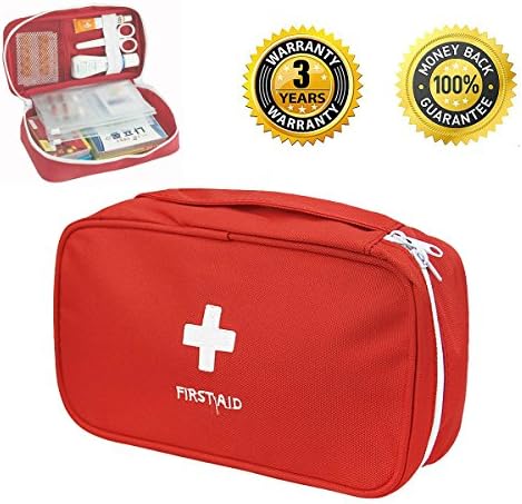 Portable Emergency Survival First Aid Empty Kit Treatment Outdoor Home Rescue Medical Bag Great For Home | Office | Travel | Camping | Sport | Backpacking | Hiking Cycling | Gym | Car | Outdoor
