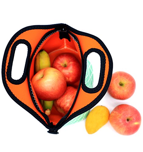 Orchidtent Neoprene Lunch Bag with Zipper Strap Box Cooler Picnic Outdoor Travel Fashionable Portable Handbag Pouch for Women Men kids - Thumbnail 5