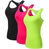 TAISIM Women's Racerback Athletic Workout Running Yoga Tank Tops