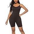Amiliashp Women's Spaghetti Strap Tank Top Short Jumpsuit Rompers Bodysuit One Piece Catsuit