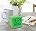 Equity by La Crosse 70903 Soft Green Cube LCD Alarm Clock