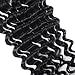 Deep Wave Bundles Brazilian Curly Hair Deep Wave 3 Bundles Human Hair Bundles Natural Black Hair Deep Wave Curly Hair Extensions (14 inch closure)