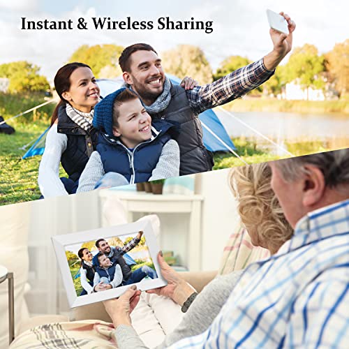 AEEZO 10.1 Inch WiFi Digital Picture Frame, IPS Touch Screen Smart