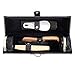 Magicfly Shoes Polish Kit-9Pcs Shoe Shine Care kit Neutral with Elegant PU Leather Compact Case