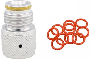 UCCKEYI CO2 Adapter with Rings Compatible with 88G 90G Disposable Co2 Cartridge to G1/2-14 Thread Tank
