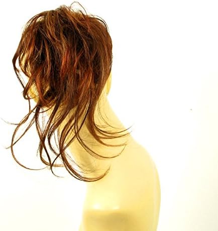 Wrap Hair Piece Messy Bun Hair Extension Scrunchie Brown