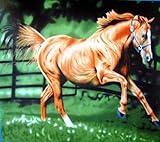 Running Horse Polar Fleece Throw Blanket 50x60