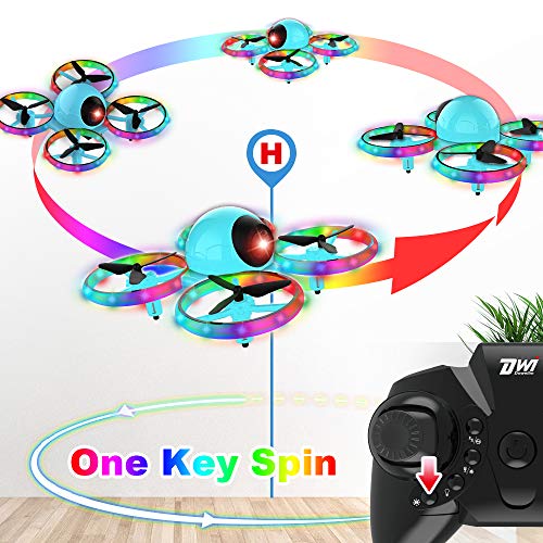 image for Dwi Dowellin 10 Minutes Long Flight Time Mini Drone for Kids with Blin